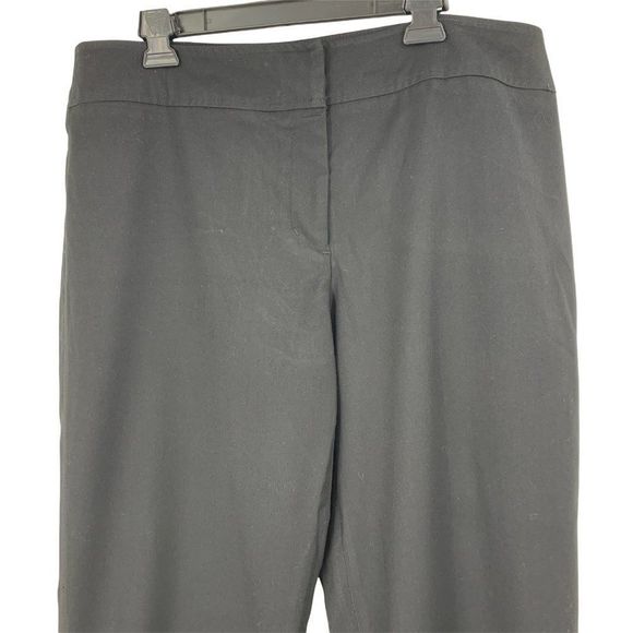 Women’s Black Merona Pants Size 16W 0221 Stretch Tapered Crop Career - Picture 2 of 6